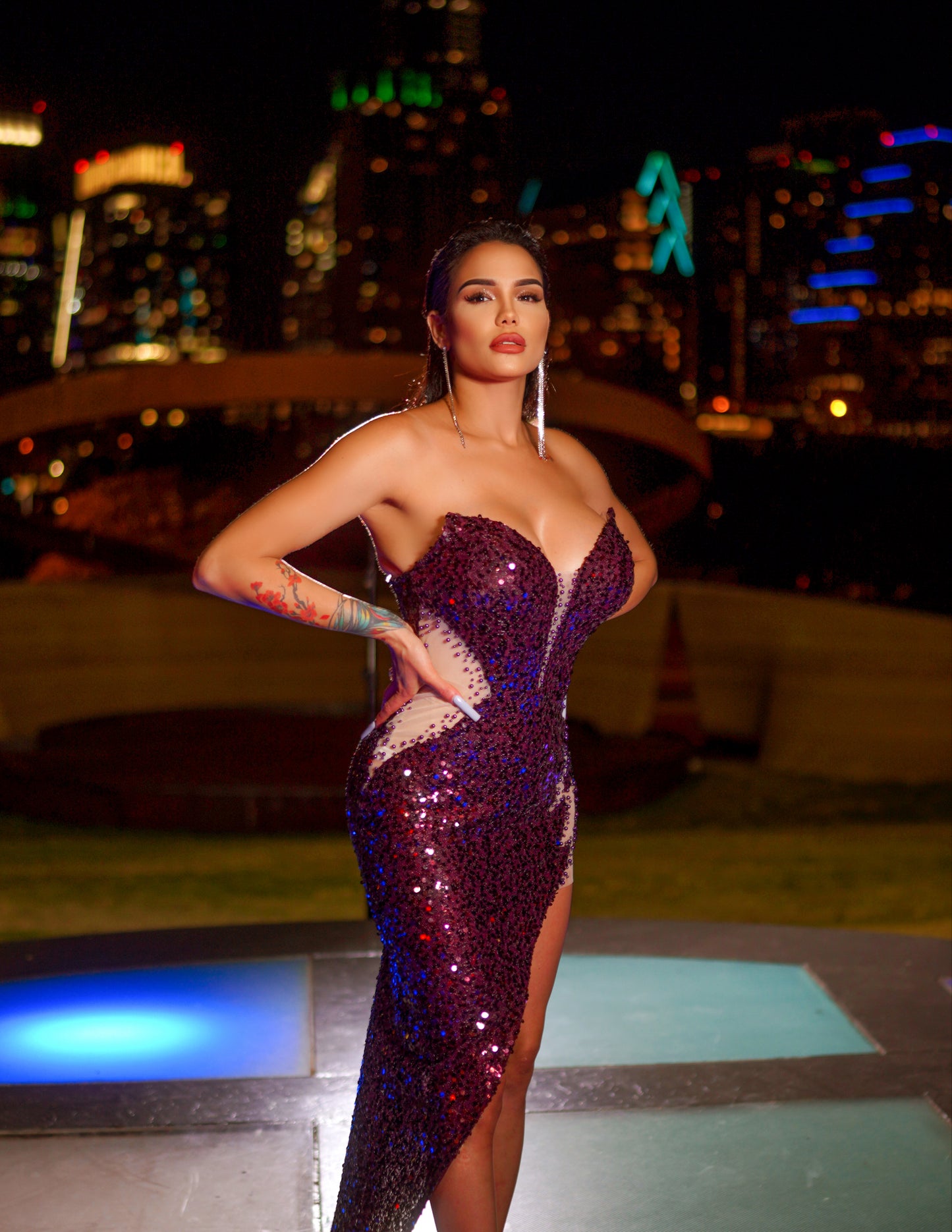 Red Sequin Dress